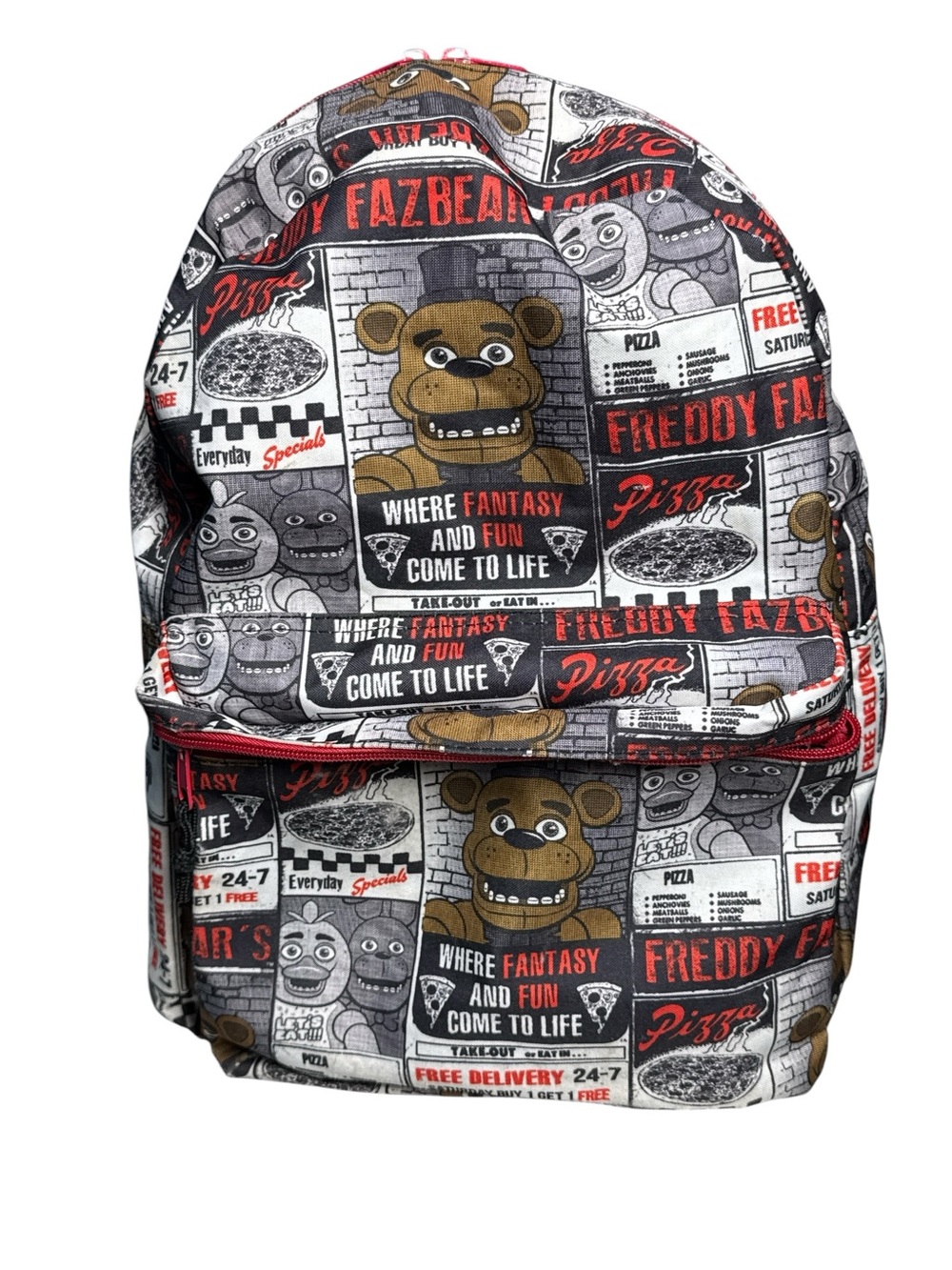 Five Nights at Freddy's Freddy Fazbear Pizza Newspaper
Comic Print Backpack